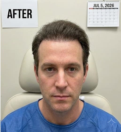 کاشت مو after treatment result at IranElaj
